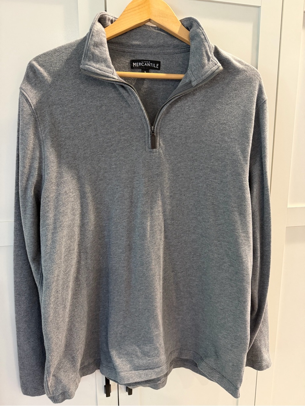 J. Crew Men’s Gray Quarter-Zip Sweater